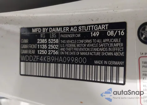 2017 Mercedes-Benz E 300 4Matic из США, поврежденный, VIN WDDZF4KB9HA099800